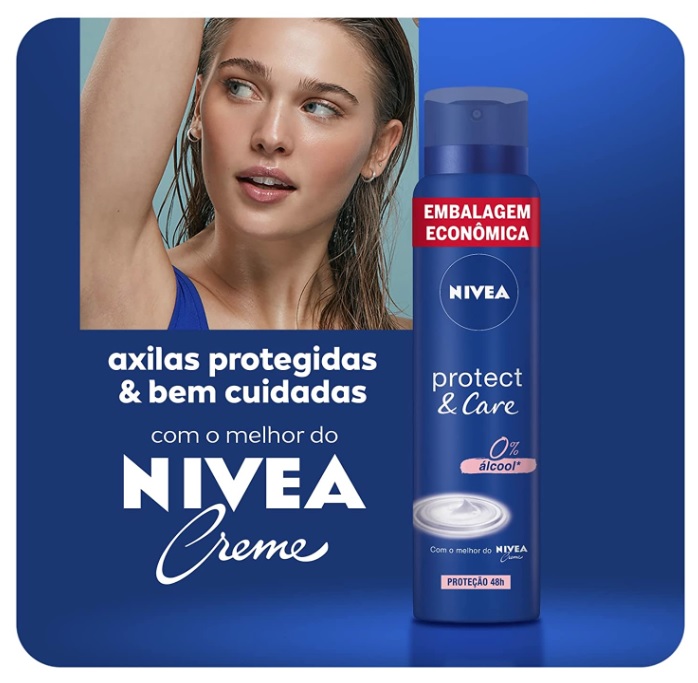 NIVEA Desodorante Antitranspirante Aerossol Protect & Care 200ml