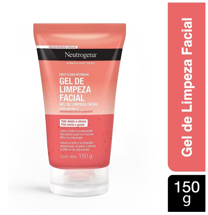 Neutrogena Gel de Limpeza Facial Deep Clean Intensive Grapefruit, 150g