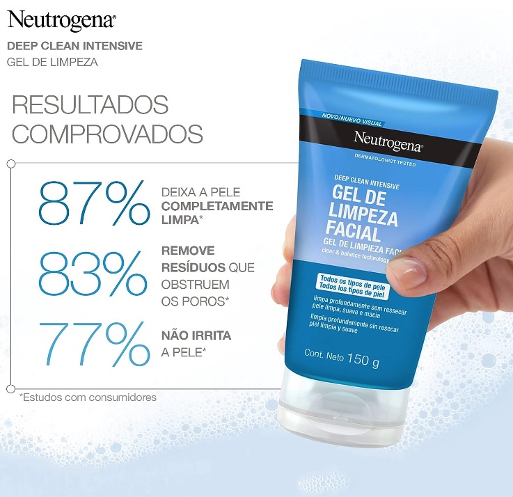 Neutrogena Gel de Limpeza Profunda Deep Clean Intensive, 150g