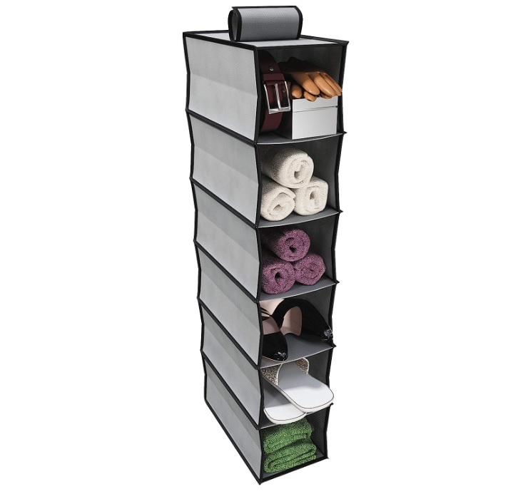 Prateleira organizadora Pequena para closet e armários com 6 Divisórias, CST7962, Euro Home