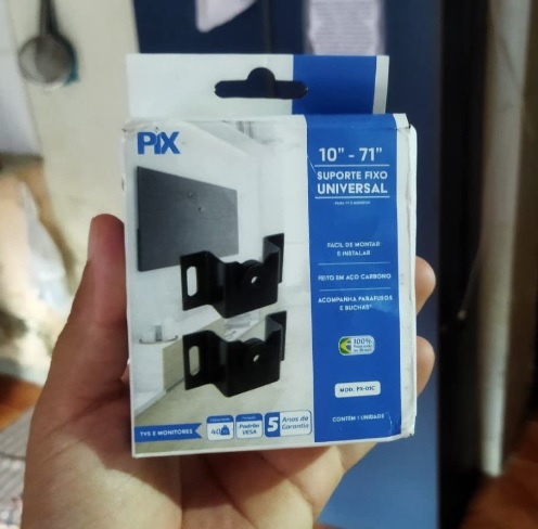 SUPORTE FIXO UNIVERSAL LED/ LCD 10′ A 71′ – PIX – CAIXA, PIX, PX-01C