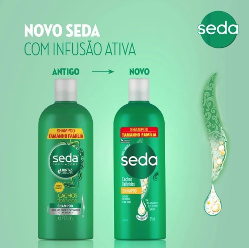 Seda Shampoo Cachos Definidos Frasco 670ml Tamanho Família