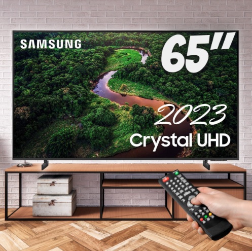 Smart TV Crystal 65″ 4K UHD Samsung CU8000 – Alexa built in, Samsung Gaming Hub, Painel Dynamic Crystal Color