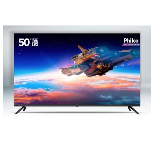 Smart TV LED 50″ 4K Philco PTV50G70SBLSG com HDR, Processador Quad Core, GPU Triple Core, Dolby Audio, Mídia Cast, Wi-Fi, HDMI e USB