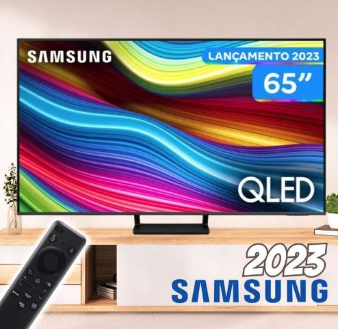 Smart TV QLED 65″ 4K UHD Samsung Q70C – Alexa built in, Modo Game, Tela sem limites