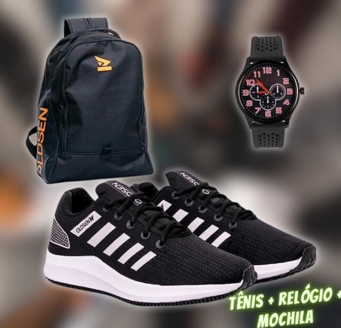 Tenis Masculino feminino unissex Oldsen Insanity corrida academia caminhada 34-43 + Relogio e Mochila