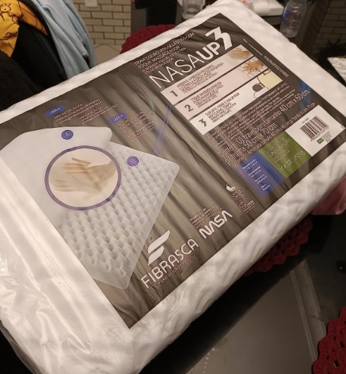 Travesseiro Nasa Up 3 para Fronhas, Revestimento 100% Poliéster, Branco, Fibrasca