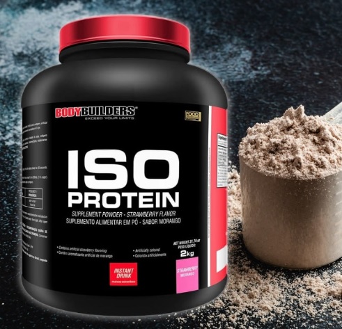 Whey Protein – ISO PROTEIN 2kg – BODYBUILDERS Sabor Morango