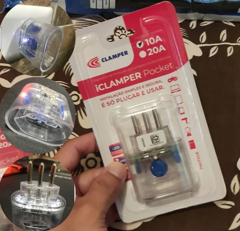 iCLAMPER Pocket 3 Pinos – 10A Transparente