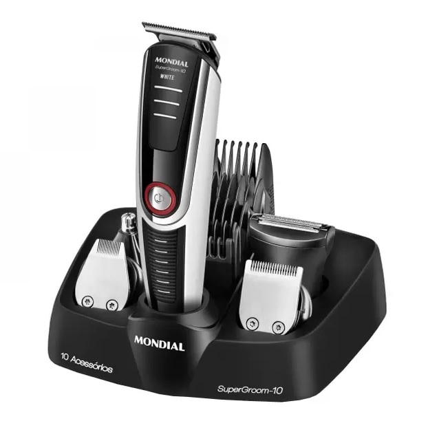 Aparador de Pelos Mondial Super Groom 10 BG-08 – com Acessórios