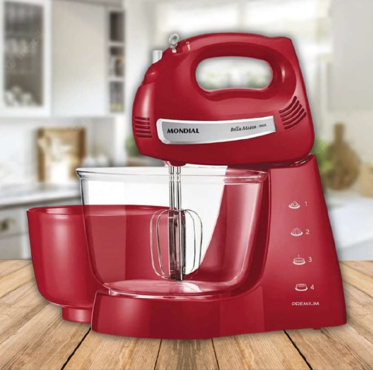 Batedeira Mondial B-29 NP Batedeira-127V-Vermelho/Inox