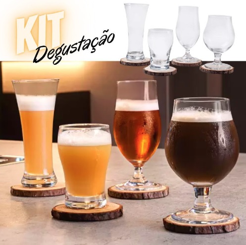 Conjunto Copo Degustação + Descaços P/Copo 8pc Tap, Haus Concept