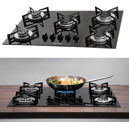 Cooktop Esmaltado 5 Bocas Preto a gás – SUGGAR – FG5005AVP
