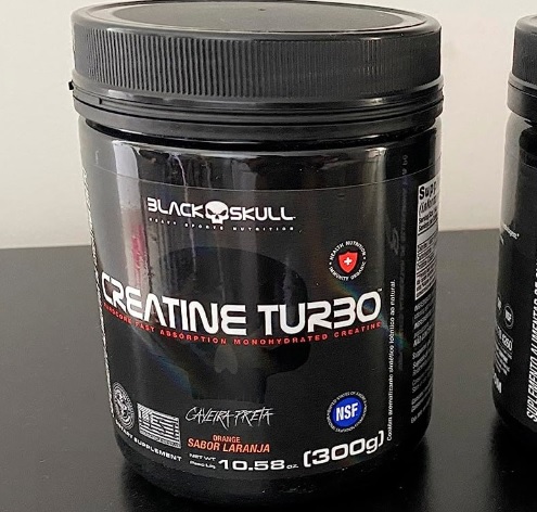 Creatine Turbo Monohidratada – 300g Laranja – Black Skull