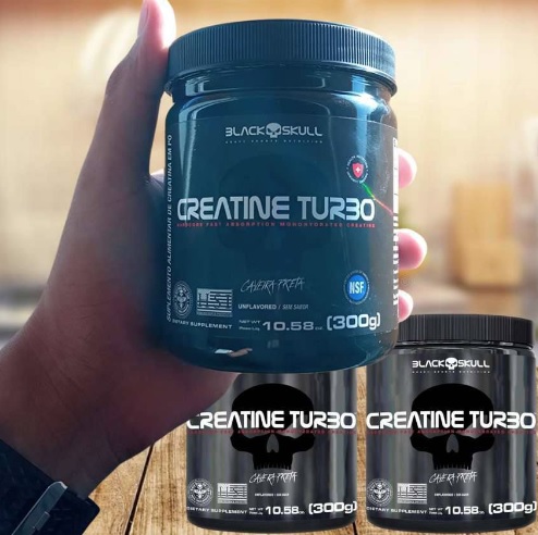 Creatine Turbo Monohidratada – 300g Laranja – Black Skull