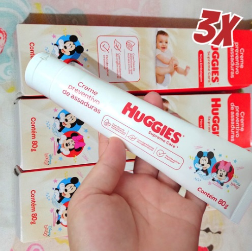 Cremes de Assaduras Huggies Supreme Care – Kit com 3 unidades de 80g