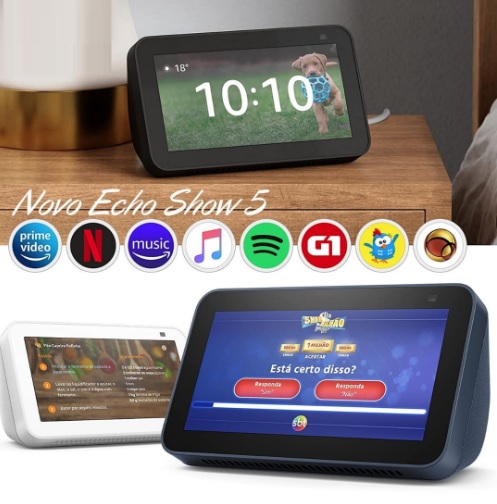 Echo Show 2ª Geração Smart Speaker Tela 5,5” – com Alexa