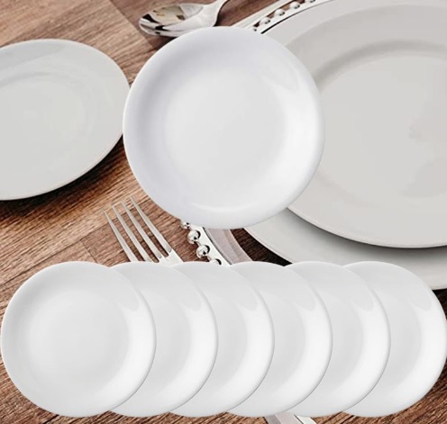 Estojo com 6 Pratos Sobremesa. Modelo Redondo Voyage Coup