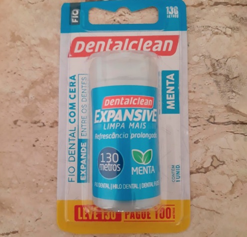 Fio Dental Leve 130 metros Pague 100m. Expansivo, Dentalclean