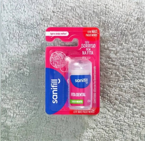 Fita Dental Sanifill Sabor Menta 125 metros – Leve Mais, Pague Menos, Sanifill