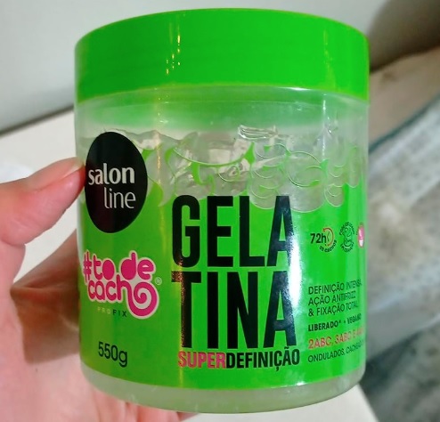Salon Line, Gelatina Capilar, ToDeCacho, Super Definição, Vegana – Cabelos Ondulados, Cacheados e Crespos, 550 g
