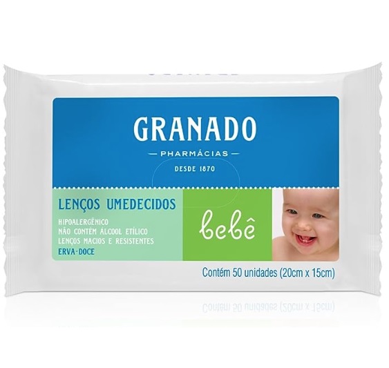 Granado – Lenço Umedecido Bebê Erva Doce 50 unidades
