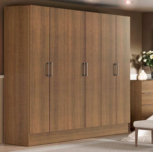 Guarda-Roupa Casal Madesa Vip 6 Portas Batentes