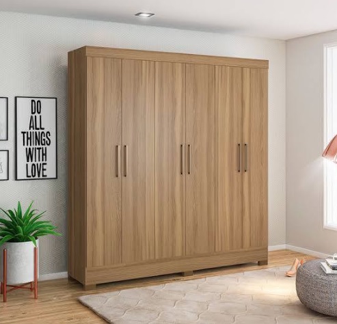 Guarda-roupa Casal 6 Portas 3 Gavetas – Demóbile Prático