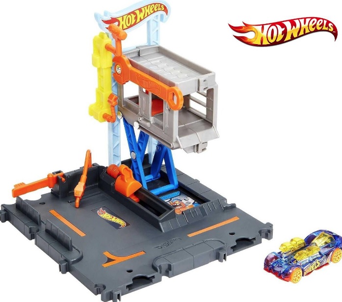 Hot Wheels Pista de Brinquedo Oficina de Reparações, HDR25, Multicor