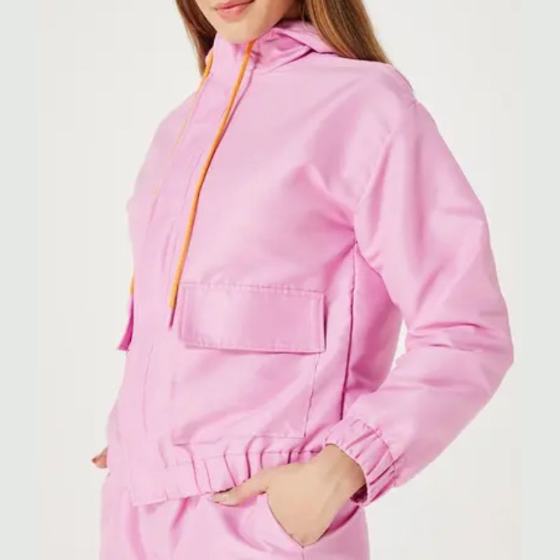 Jaqueta Feminina Corta Vento Com Capuz – Hering