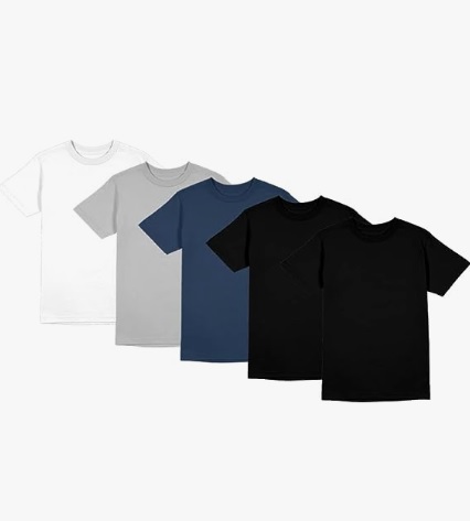 Kit 5 Camisetas Masculina Poliéster Com Toque de Algodão Camisa Blusa Treino Academia Tshrt Esporte