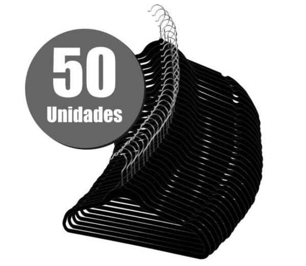 Kit 50 Cabide De Veludo Adulto Ultra Fino Antideslizante – KONTUZ HOME