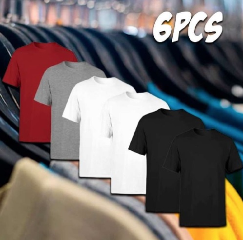 Kit 6 Camisetas Masculina SSB Brand Lisa Algodão 30.1 Premium