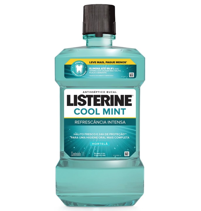 (Recorrência) Listerine Cool Mint Enxaguante Bucal, 1L