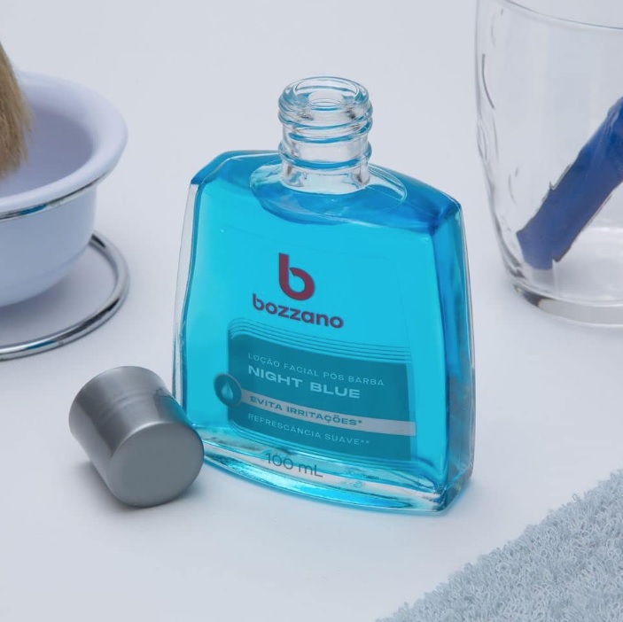 Loção Pós Barba Nightblue, Bozzano, Branco, 100 Ml
