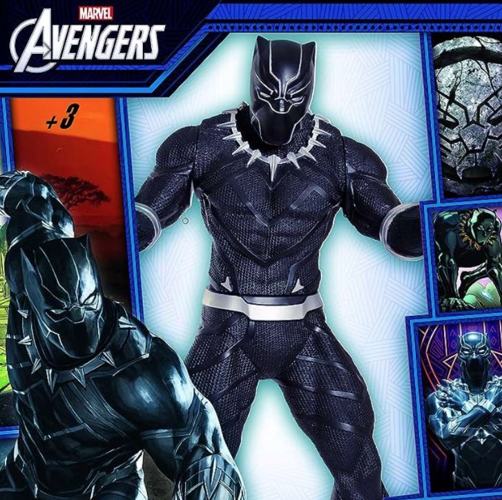MARVEL Boneco Titan Hero Black Panther, Figura de 30 cm – Pantera Negra – E1363 – Hasbro, Preto