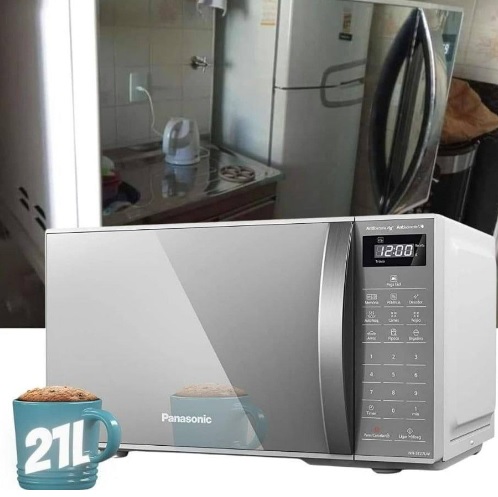 MICRO-ONDAS PANASONIC 21LT NN-ST27LWRUN 700W 127V ESPELHADA (AM)