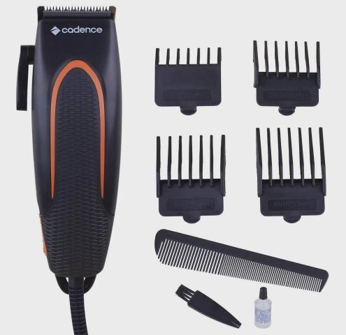 Máquina De Cortar Cabelo Cadence Simple Cut 127V – CAB181, Modelo: CAB181-127V, Cor: PRETO e LARANJA