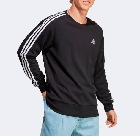 Moletom Adidas Essentials 3 Listras Masculino