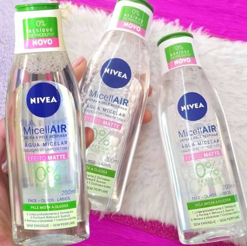 NIVEA Água Micelar Solução de Limpeza Facial 7 em 1 Efeito Matte 200ml