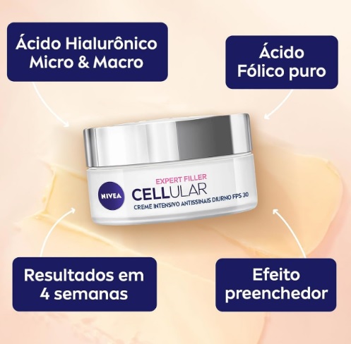 NIVEA Creme Facial Antissinais Cellular Filler Dia FPS 30 49g