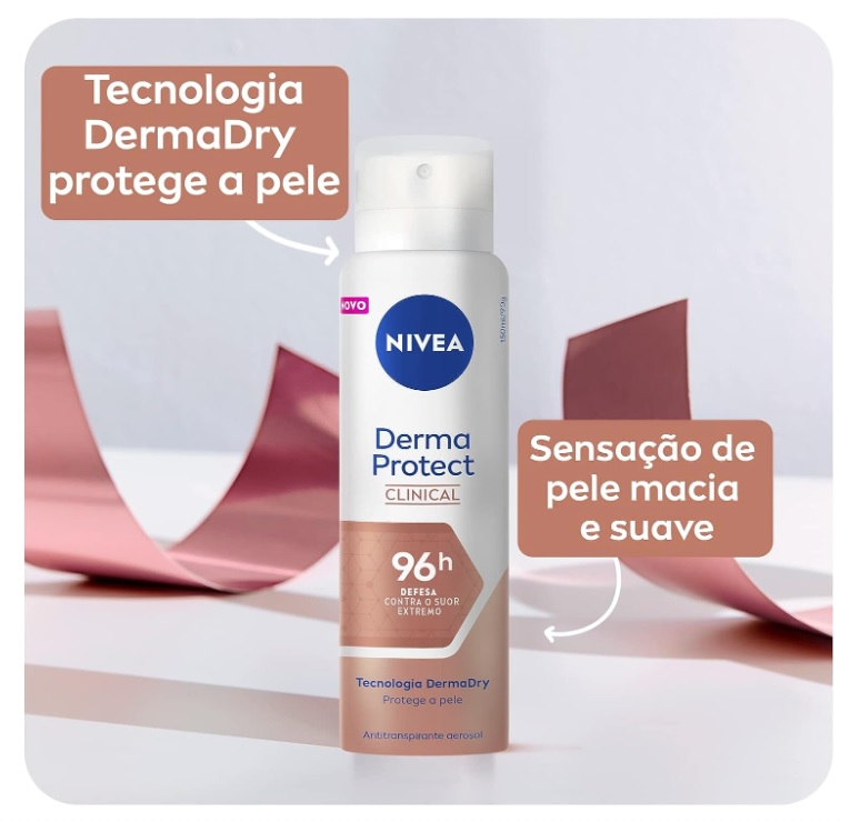 NIVEA Desodorante Antitranspirante Aerossol Derma Protect Clinical 150ml
