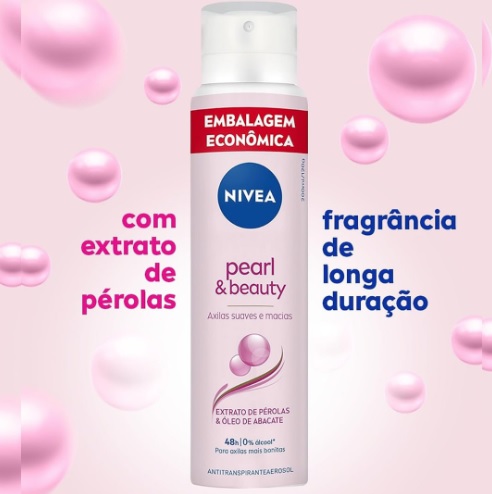 NIVEA Desodorante Antitranspirante Aerossol Pearl & Beauty 200ml