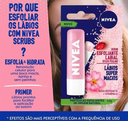 NIVEA Esfoliante Labial Scrub Rosa Mosqueta 4,8g