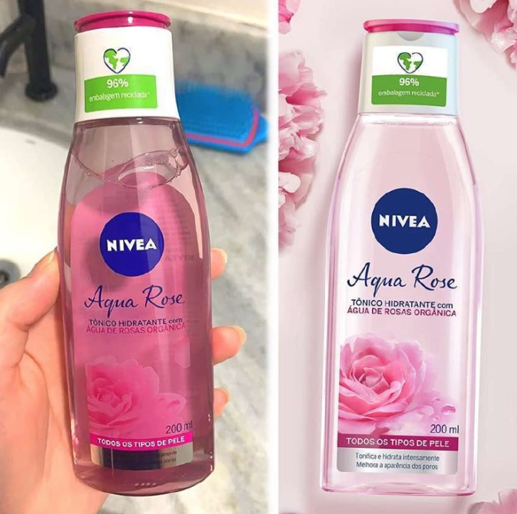 NIVEA Tônico Hidratante Aqua Rose 200ml – Cuidado Facial – Melhora a aparência dos poros, tonifica e finaliza a limpeza do rosto, além de hidratar