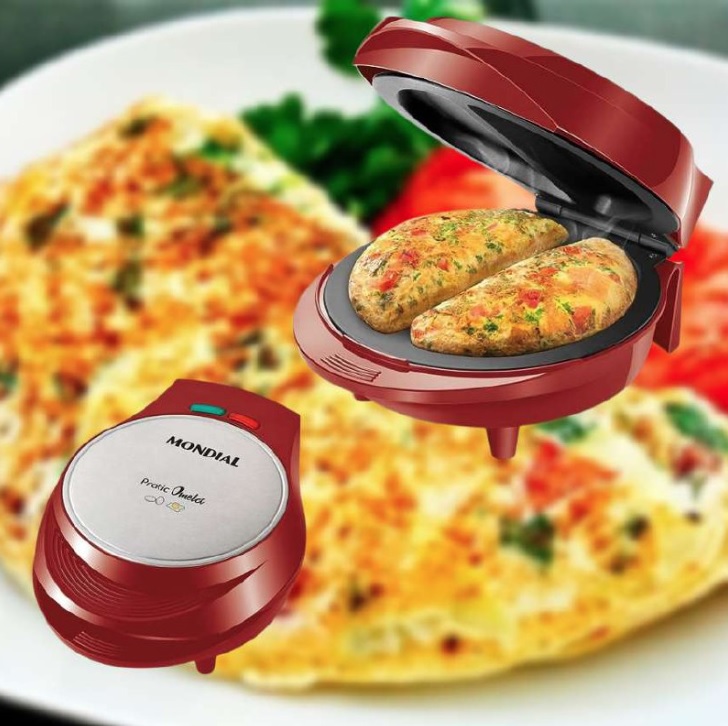 Omeleteira Mondial Pratic Omelet 1000W OM-03 Vermelha – 127V
