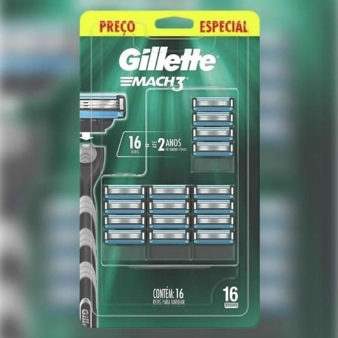 Gillette Mach3 – Refil Para Barbear, 16 Unidades