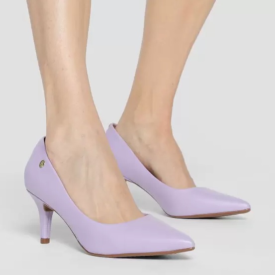 Scarpin Vizzano Salto Médio Bico Fino