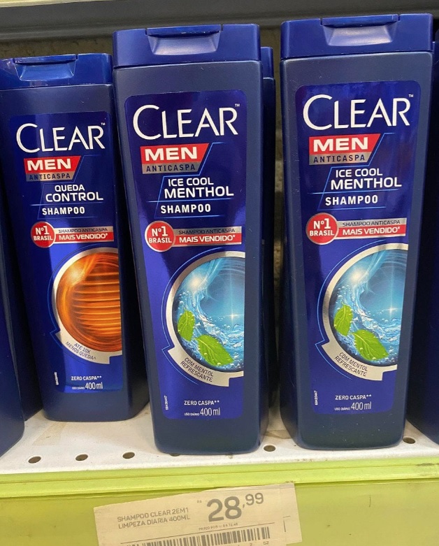 Shampoo Anti Caspa Clear 400Ml Ice Cool Menthol L400P330Ml, Clear, Clear
