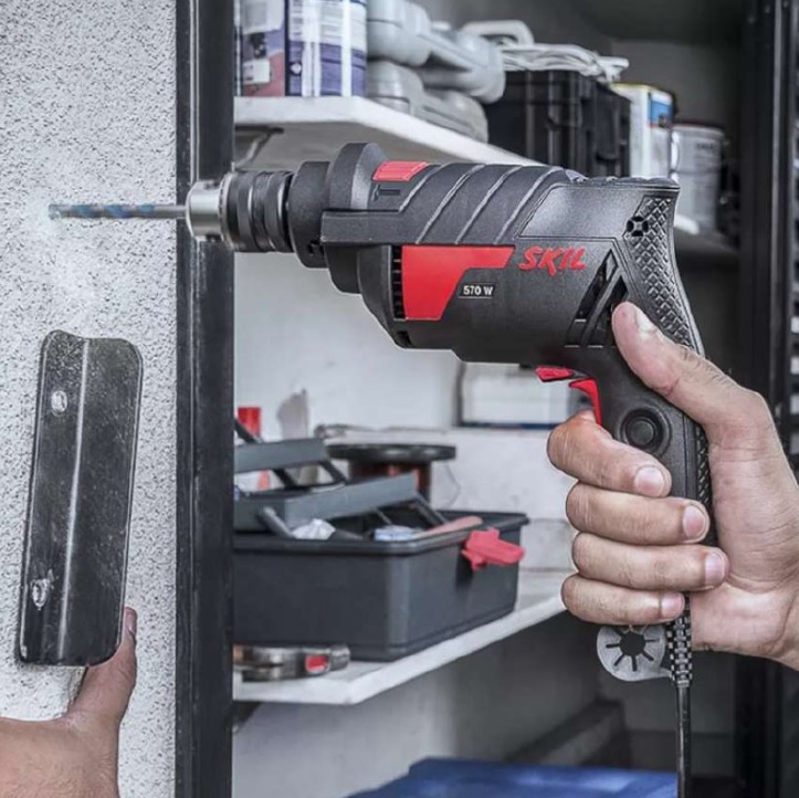 Skil Furadeira De Impacto 6600 570W 127V Com 3 Brocas E Chave